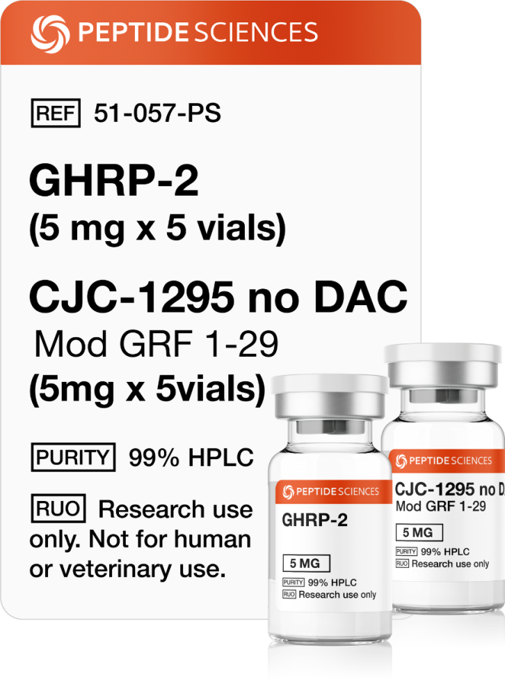 ghrp-2-5mg_cjc-1295-no-dac_peptide_combination.png GHRP-2 (5mg x 5) and CJC-1295 no DAC (5mg x 5) - Image 1